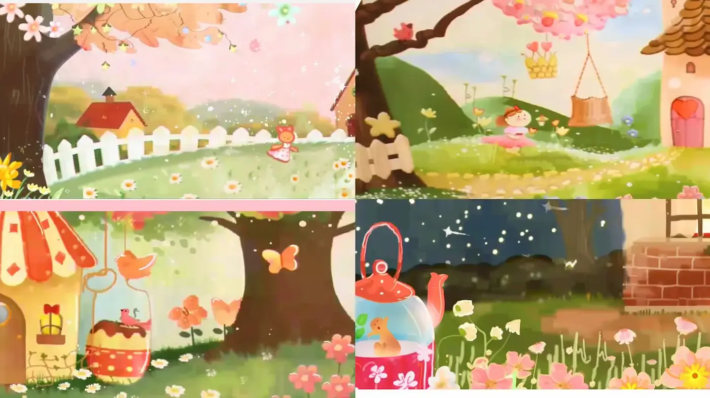 Whimsical Pastoral Charm: A Cohesive Art Style Exploration - Midjourney sref style