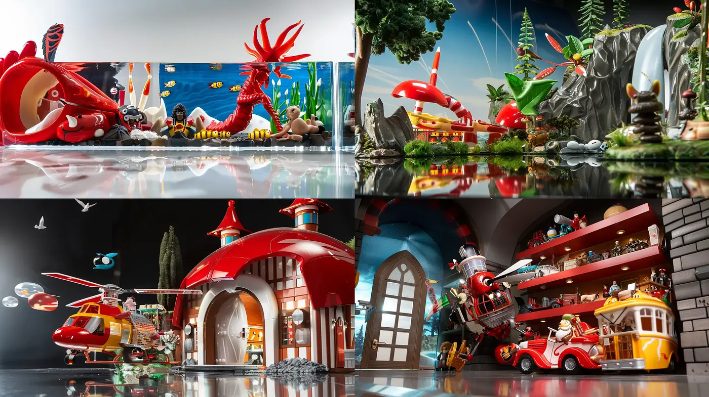 Vibrant Semblance of Surreal Toy Worlds - Midjourney sref style