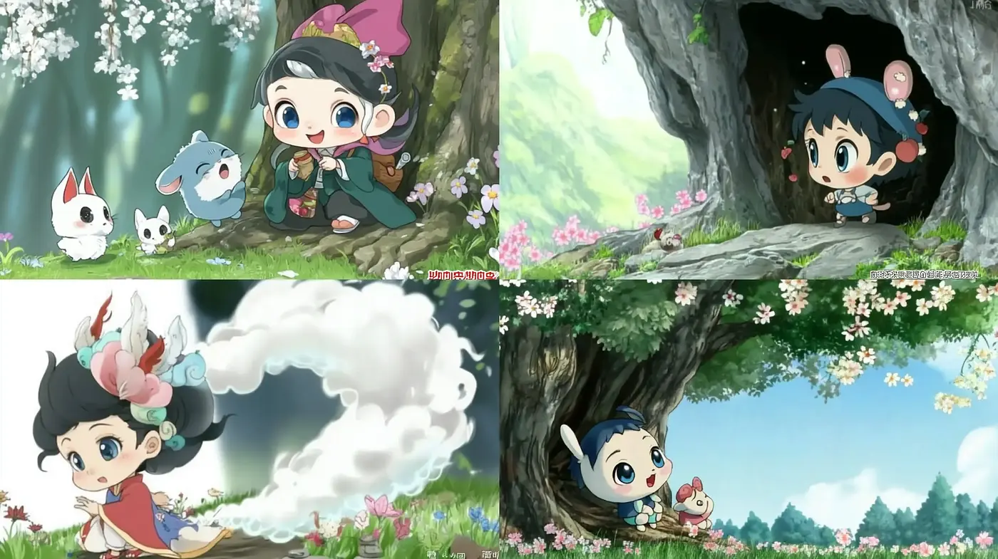 Serene Whimsy in Pastoral Anime Scapes - Midjourney sref style