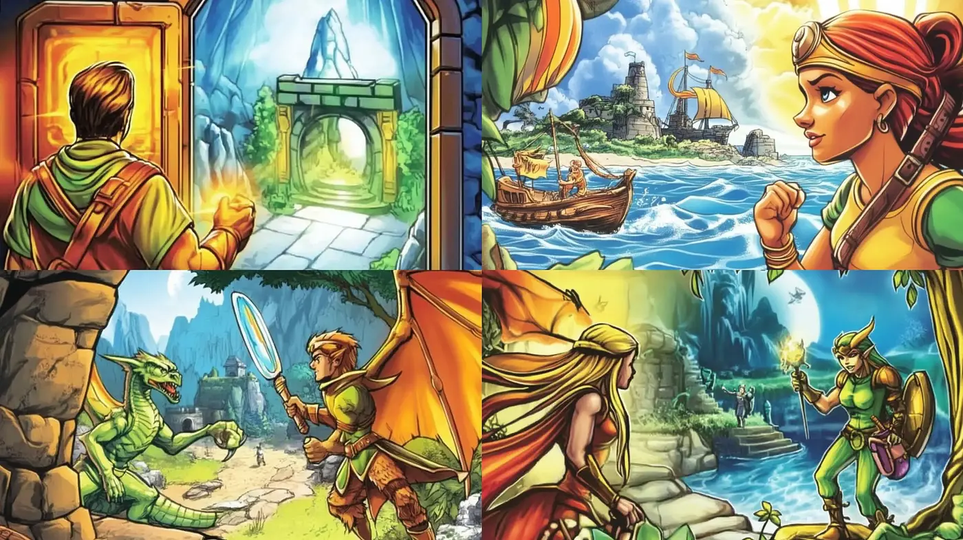 Vividly Rendered Fantasy Adventure Illustrations - Midjourney sref style