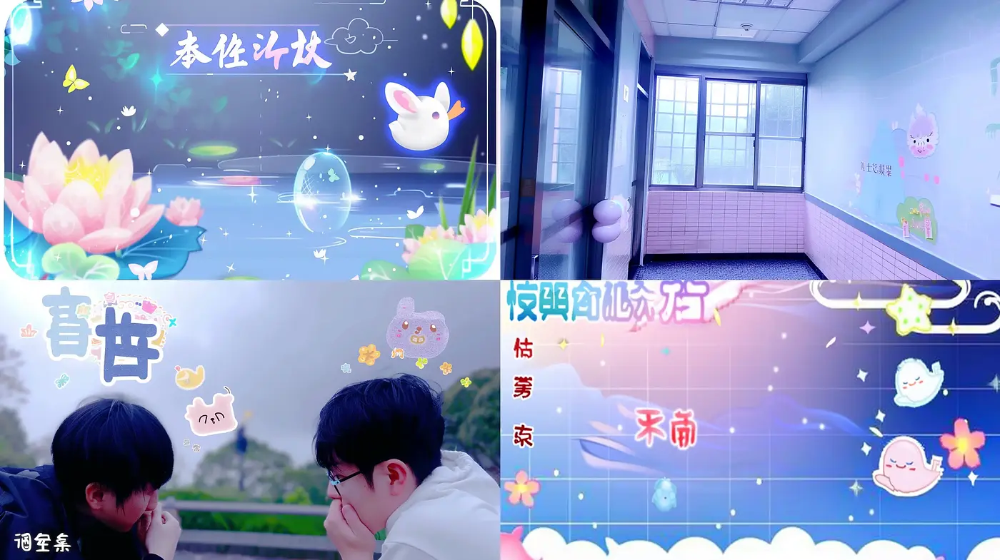 Ethereal Pastel Dreamscape with Asian Calligraphic Elements - Midjourney sref style
