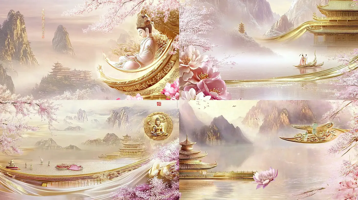 Ethereal Eastern Elegance: A Serene Fusion of Traditional Asian Serenity - Midjourney sref style