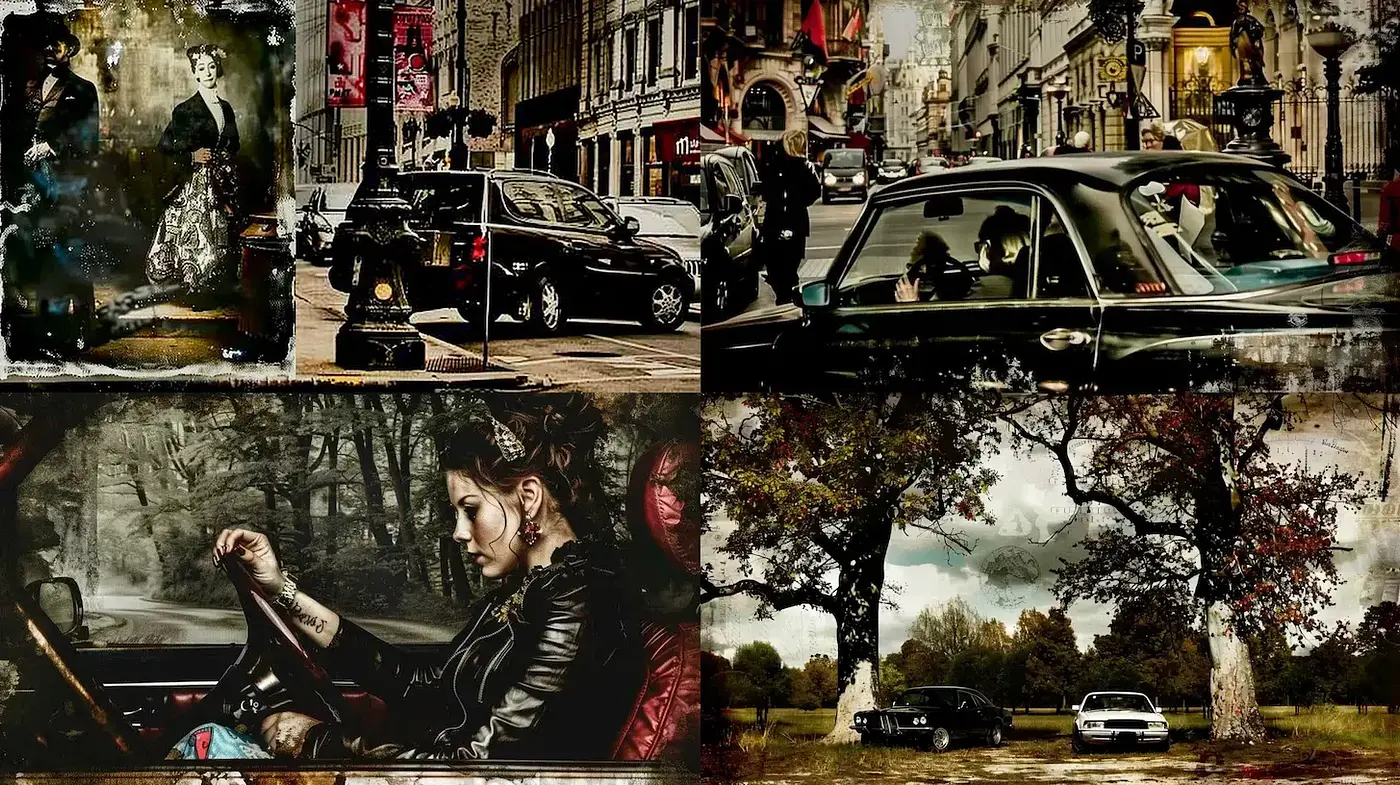 Eclectic urban portraits with a touch of vintage allure - Midjourney sref style