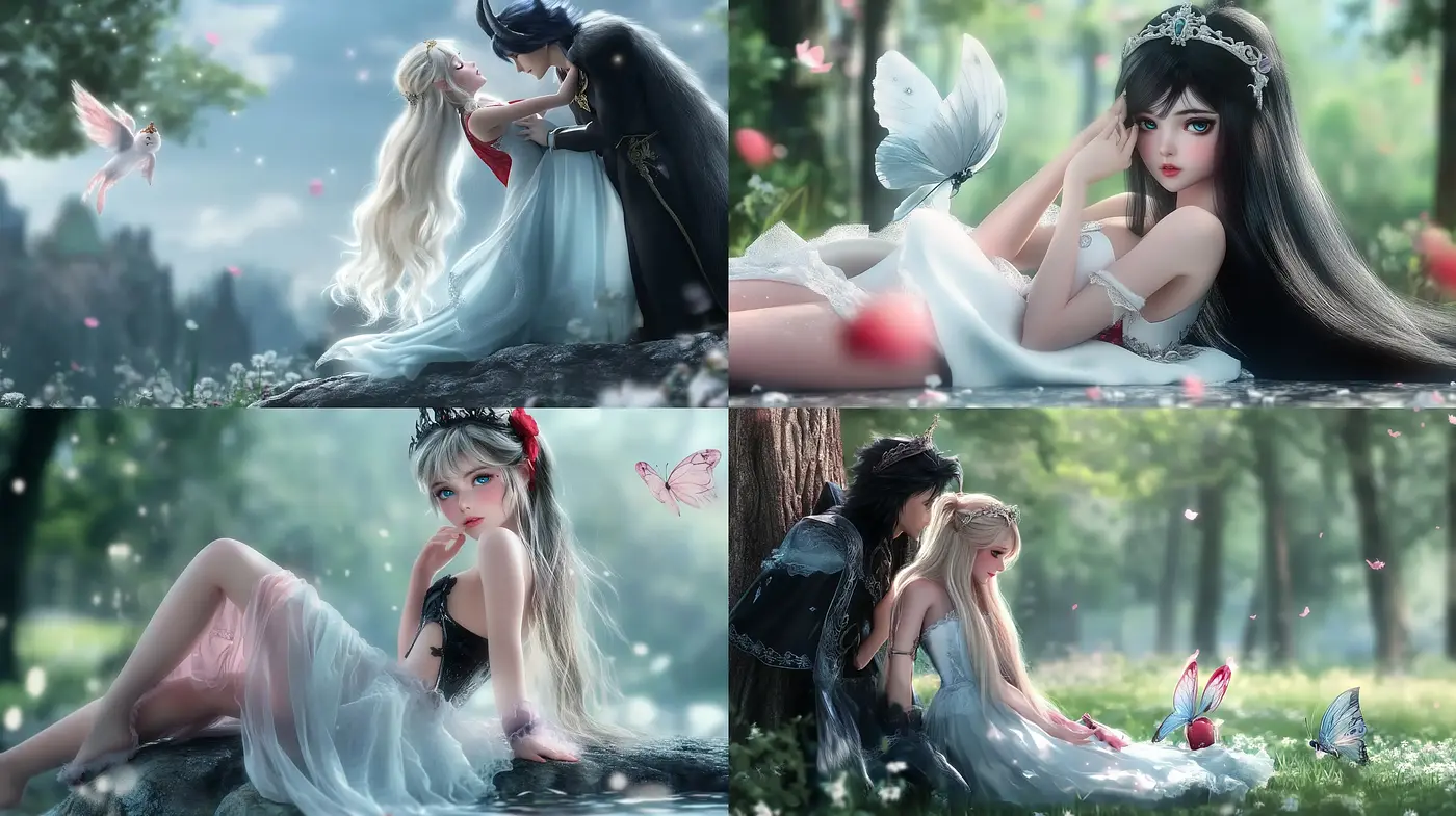 Enchanted Ethereal Fantasy: A Whimsical Fusion of Anime and Painterly Styles - Midjourney sref style