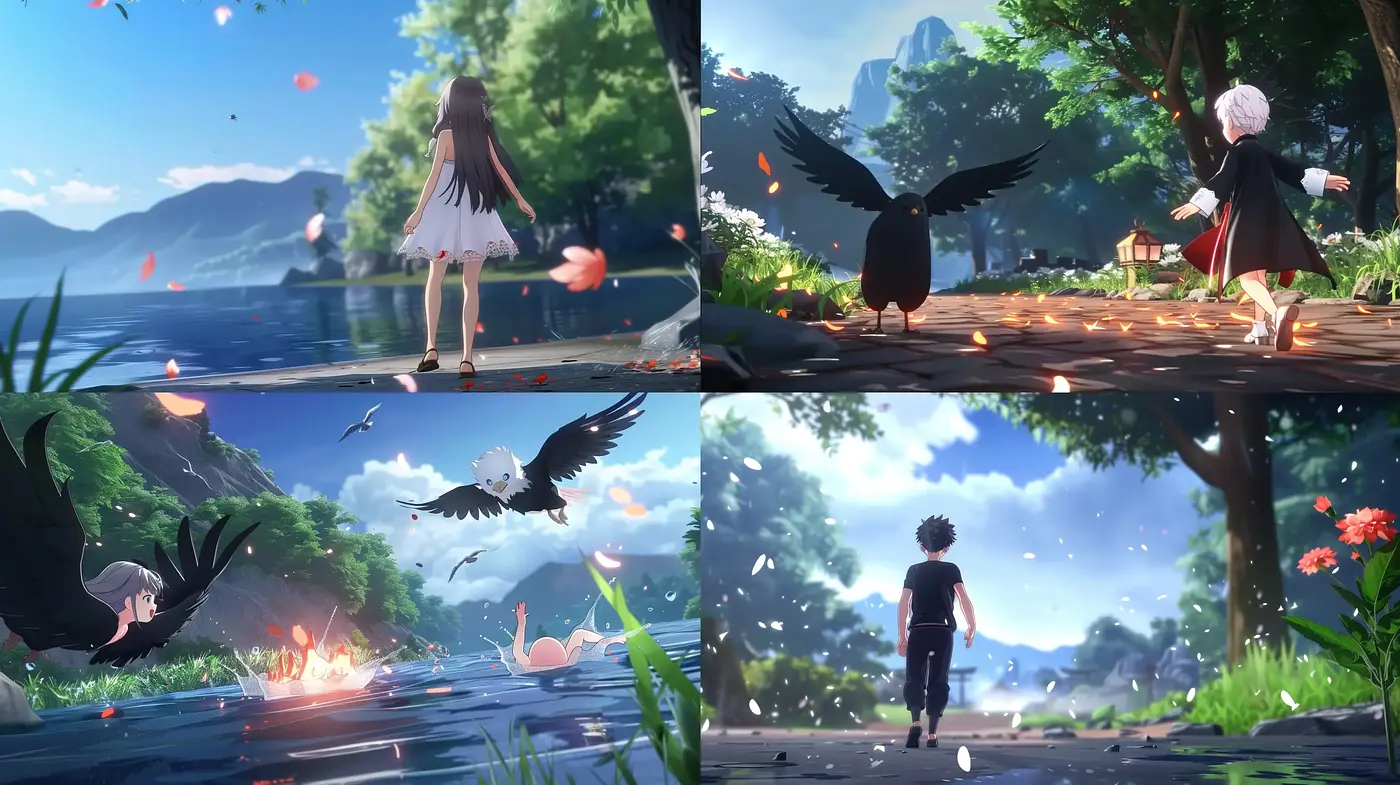 Ethereal Dreamscape: Consistency in a Fantastical Animation-Style Series - Midjourney sref style