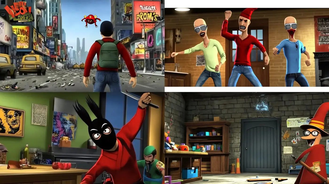 Dynamic Animation-Inspired Urban Adventure Aesthetic - Midjourney sref style