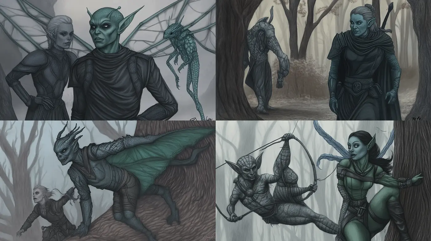 Monochromatic Ethereal Fantasy with Surrealist Overtones - Midjourney sref style