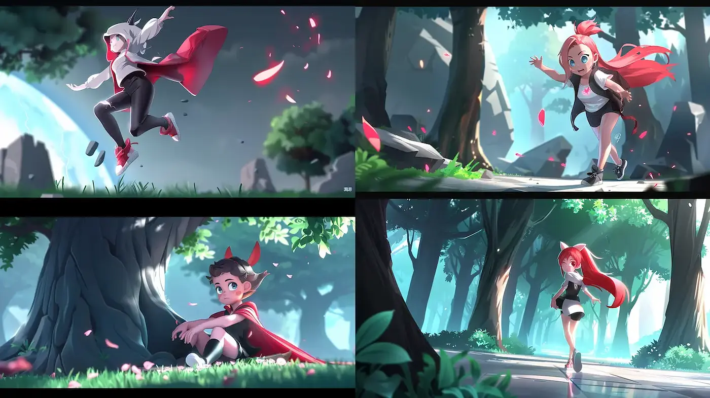 Lively and Whimsical Digital Fantasy Art with Vibrant Characters - Midjourney sref style