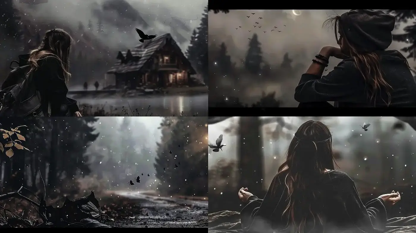 Atmospheric and Evocative Wilderness Aesthetic with a Mystical Touch - Midjourney sref style
