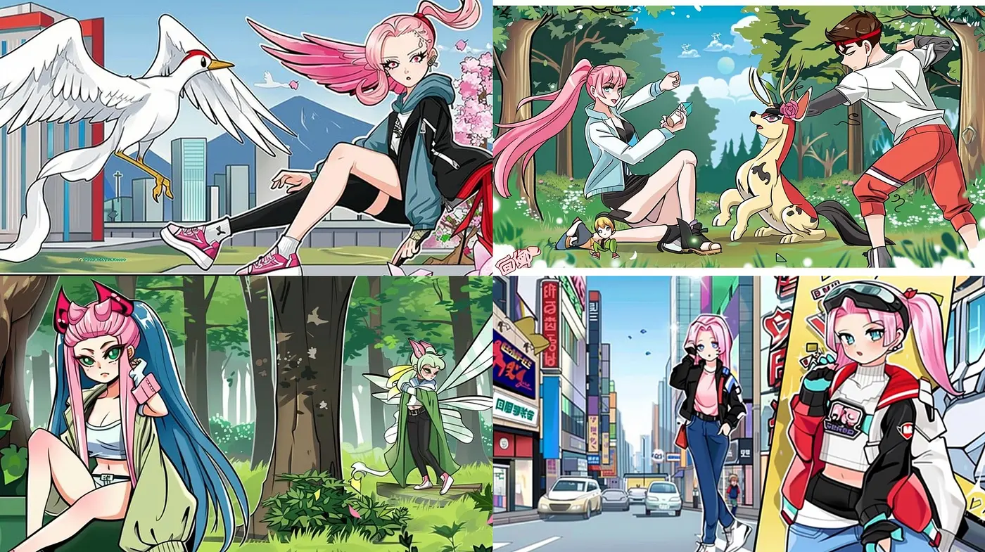Vibrant Anime-Inspired Fusion with a Modern Twist - Midjourney sref style
