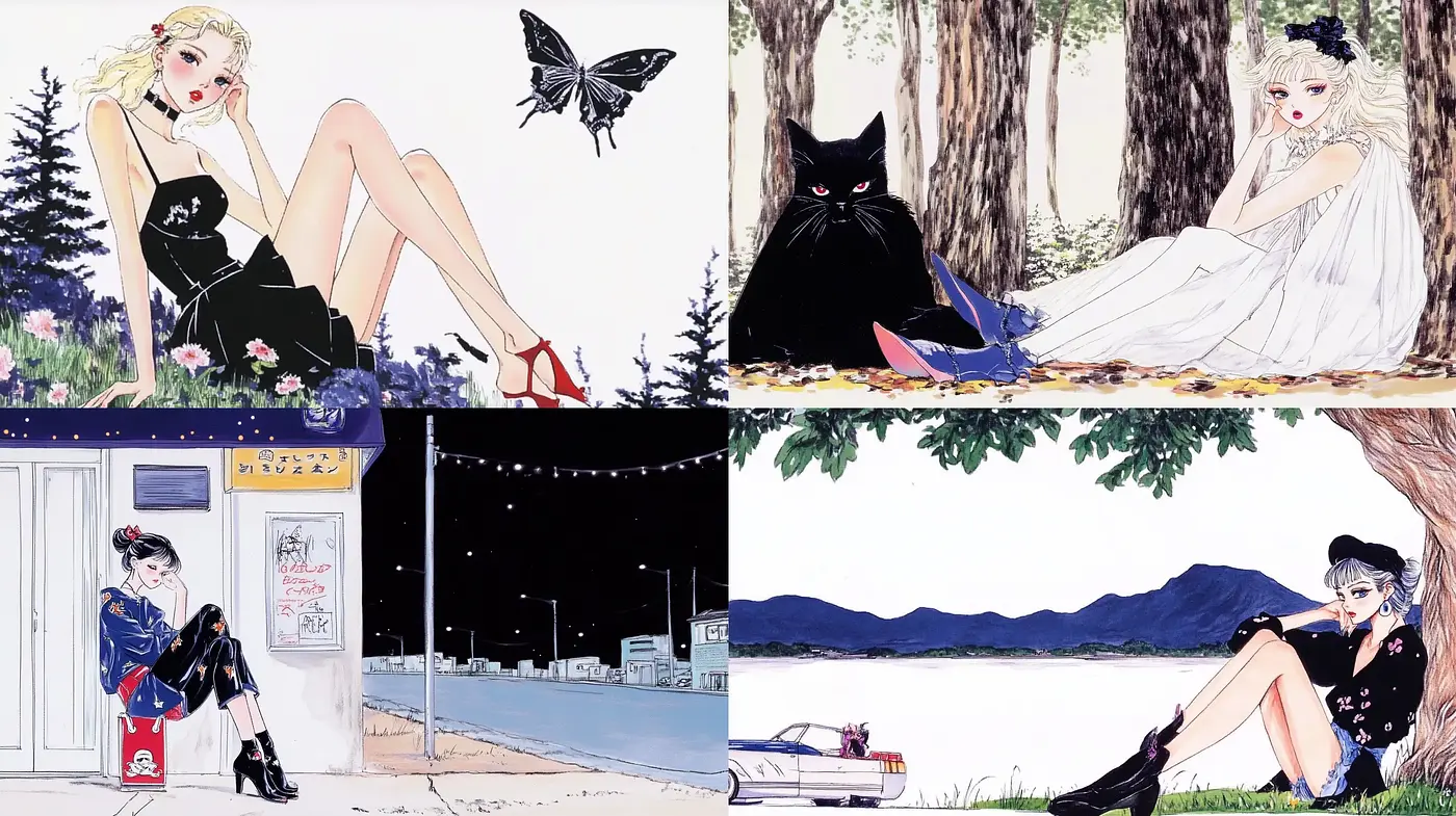 Ethereal Anime Elegance with a Romantic Palette - Midjourney sref style