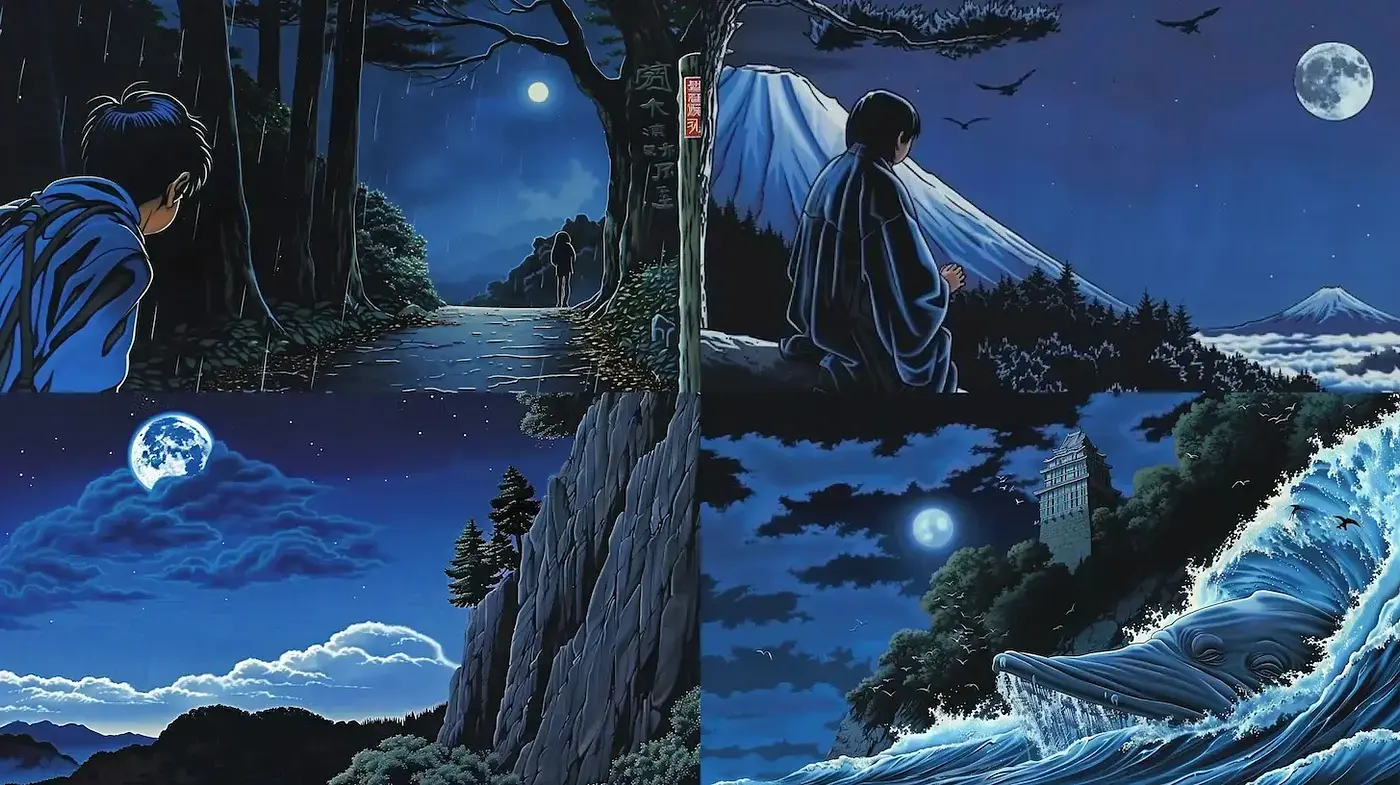 Serene and Dreamlike Landscapes with a Touch of Japanese Aesthetic - Midjourney sref style