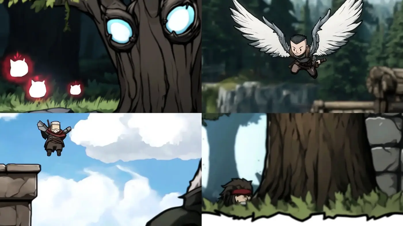 Fantasy-Inspired Animated Adventure Style with a Consistent Natural Palette - Midjourney sref style