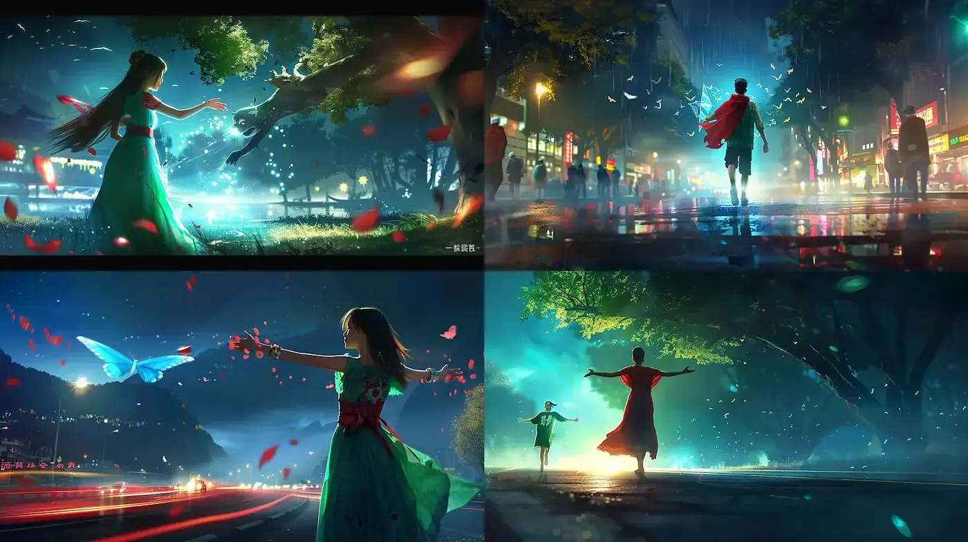 Ethereal and Enigmatic Visual Narratives with Vibrant Emotional Depth - Midjourney sref style