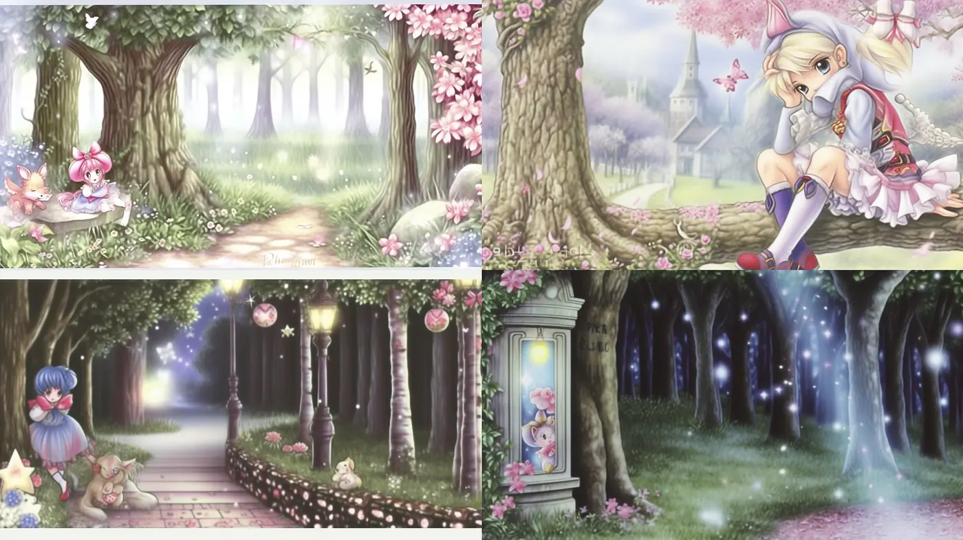 Ethereal Fantasy Landscapes with Soft Pastel Hues and Luminous Effects - Midjourney sref style
