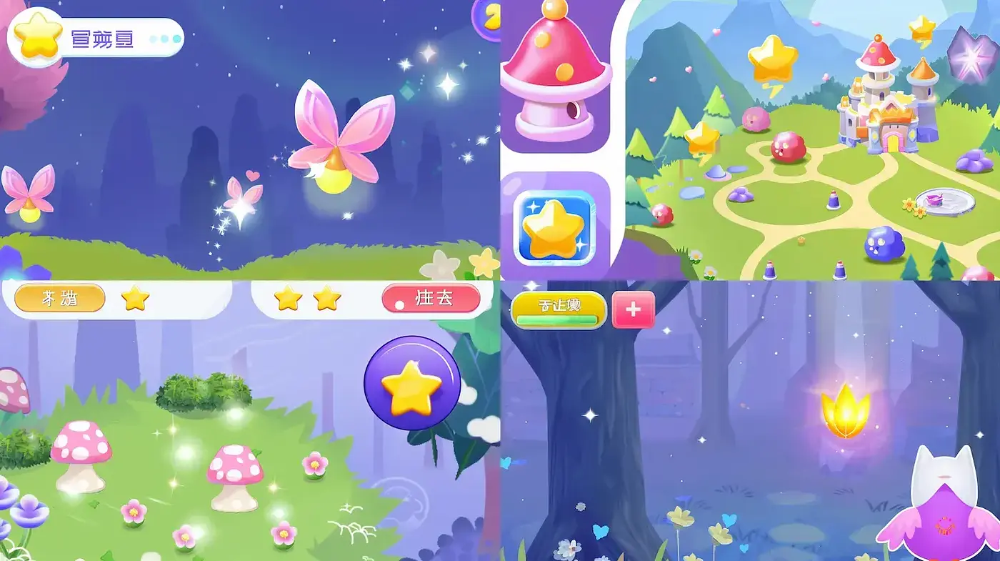 Enchanted Pastel Dreamscape with a Whimsical Cartoony Flair - Midjourney sref style