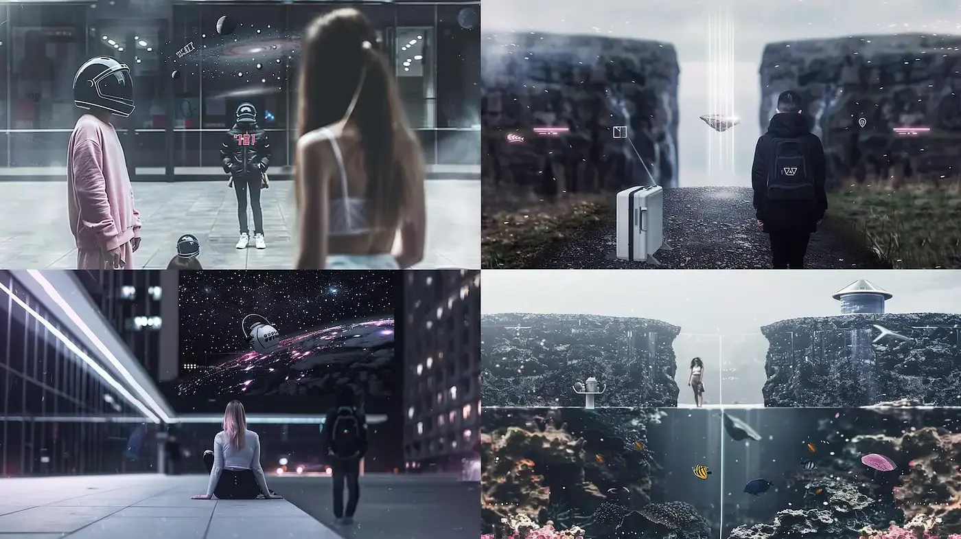 Futuristic and Surrealist Aesthetic with a Sci-Fi Influence - Midjourney sref style