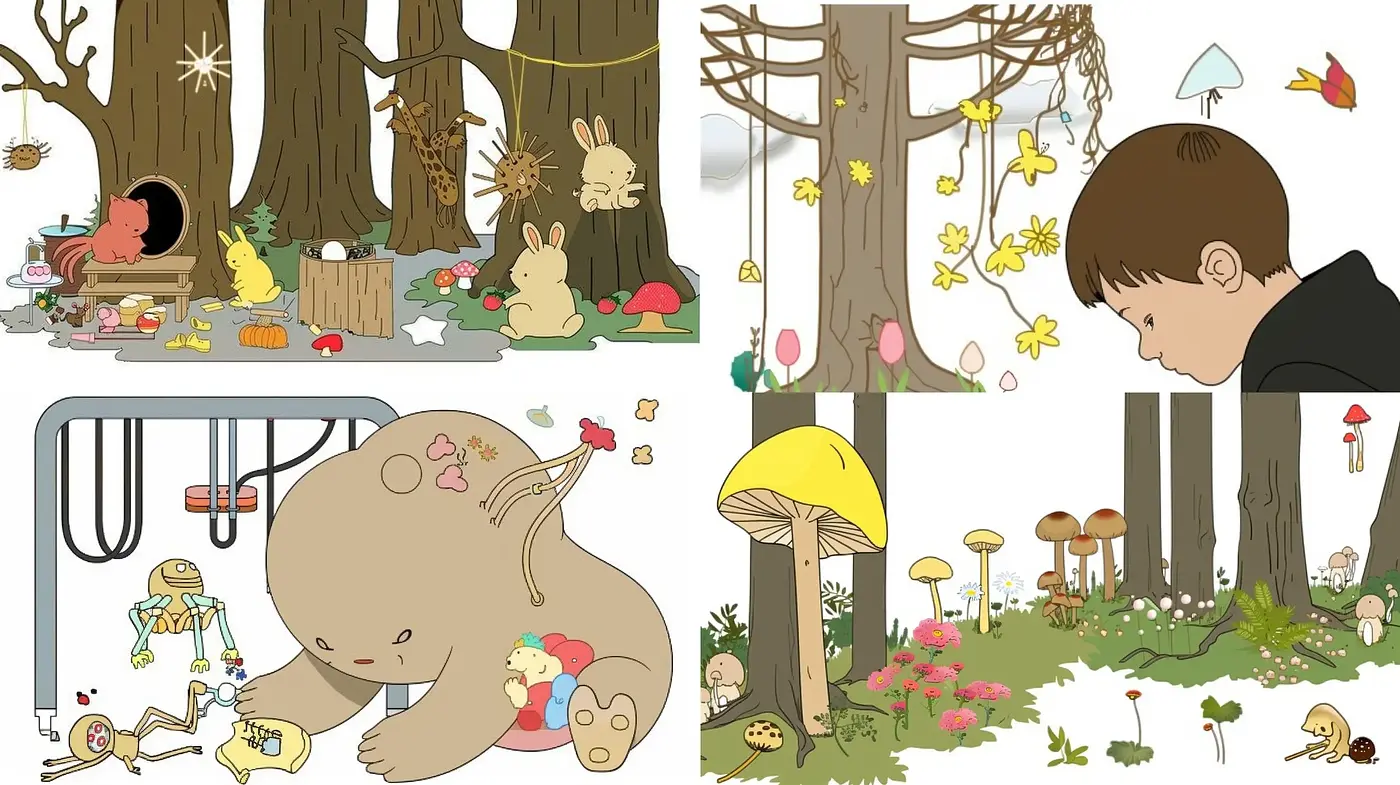 Serene Storybook Harmony: An Exploration in Soft Palettes and Tranquil Scenes - Midjourney sref style