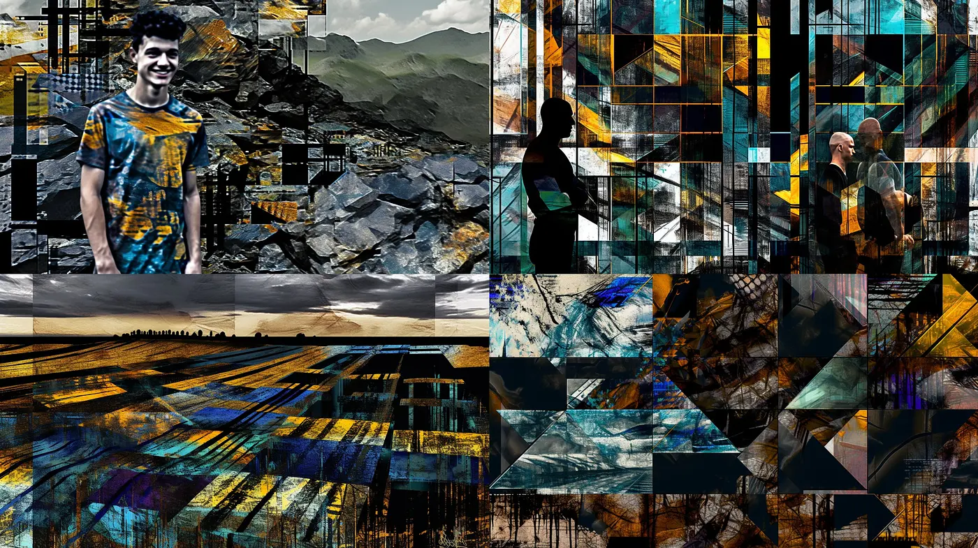 Fractured Geometric Harmony: A Blend of Abstract and Architectural Expressionism - Midjourney sref style