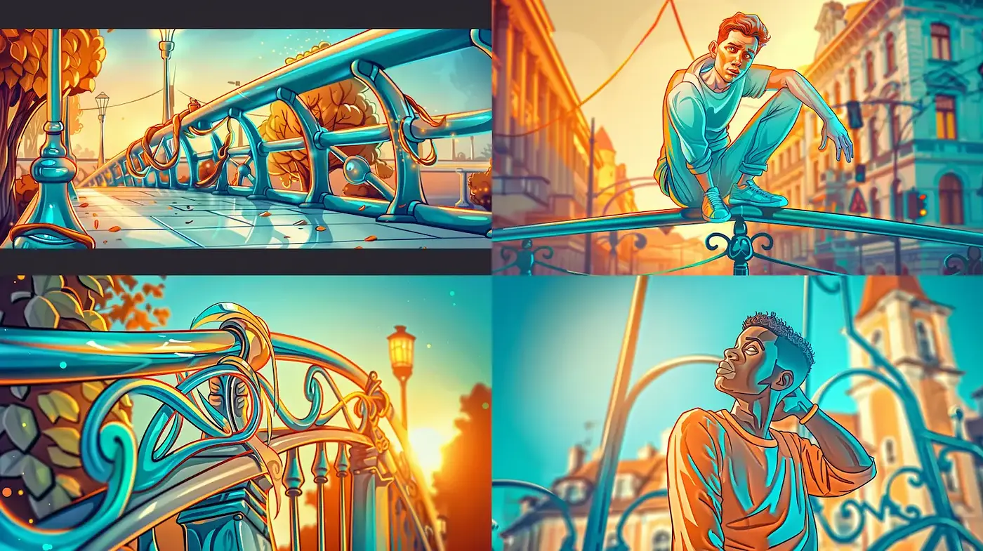 Whimsical Urban Scenes with a Vibrant and Playful Aesthetic - Midjourney sref style