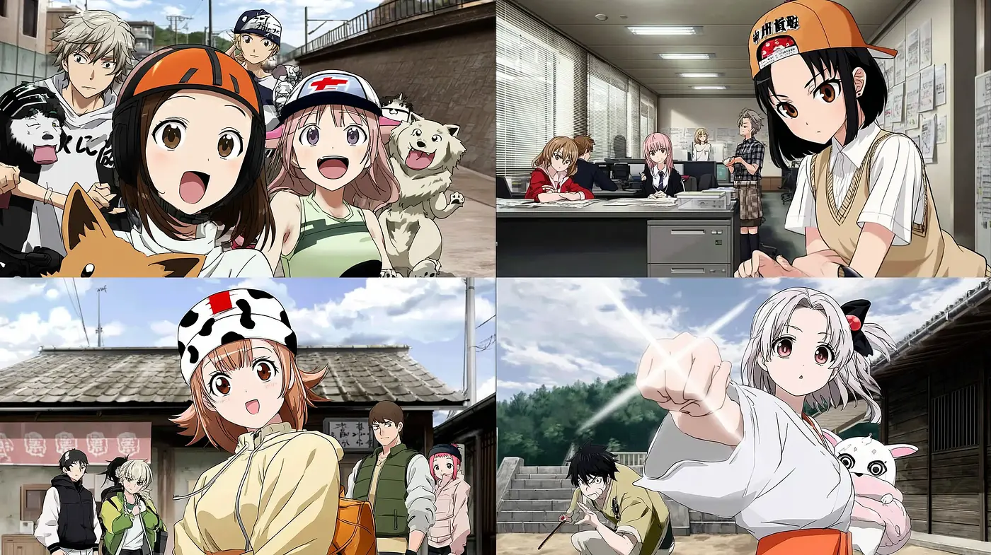 Dynamic and Engaging Anime with a Sense of Community - Midjourney sref style