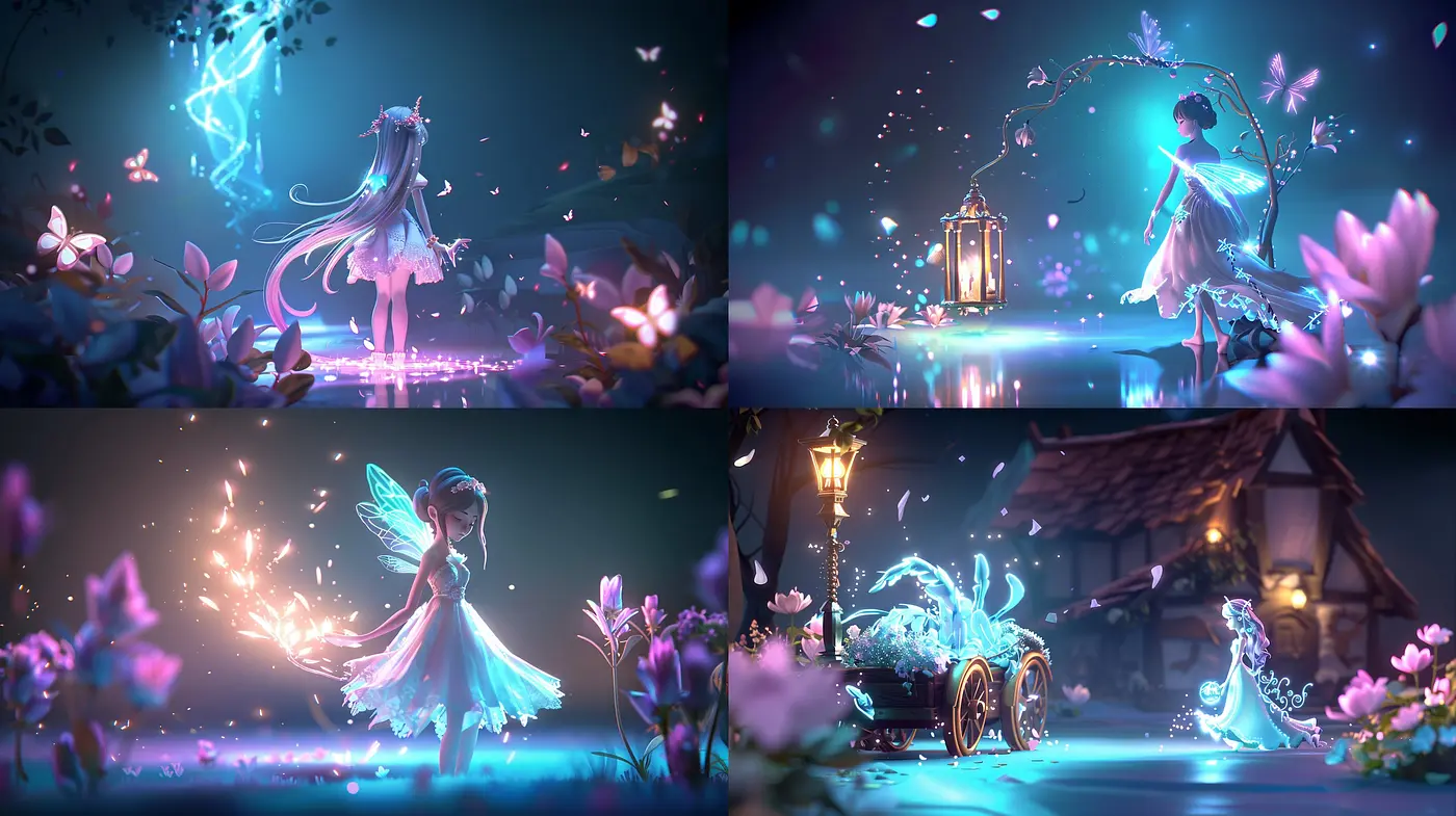 Ethereal Enchantment: A Luminescent Fairy Tale Dreamscape - Midjourney sref style