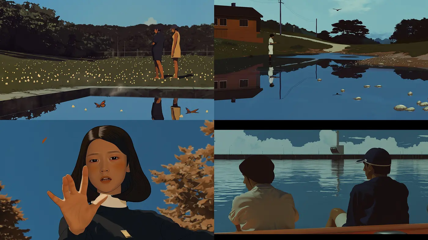 Contemplative Serenity in a Modern Graphic Tale - Midjourney sref style