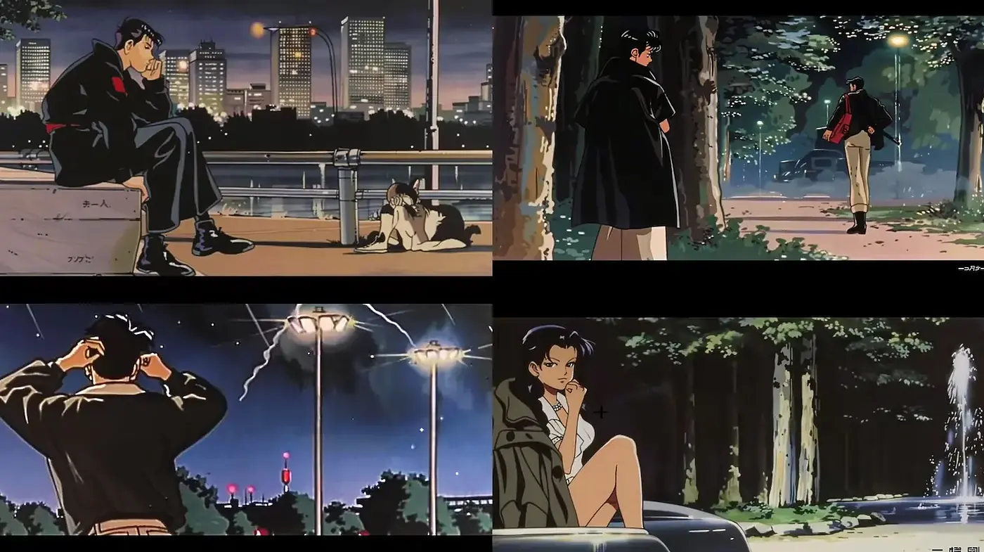 Cinematic, Urban Nightscape with Atmospheric Tension - Midjourney sref style