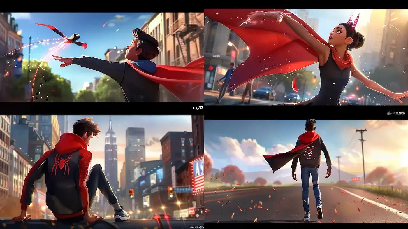 Dynamic and Energetic Animated Style with Urban Themes - Midjourney sref style