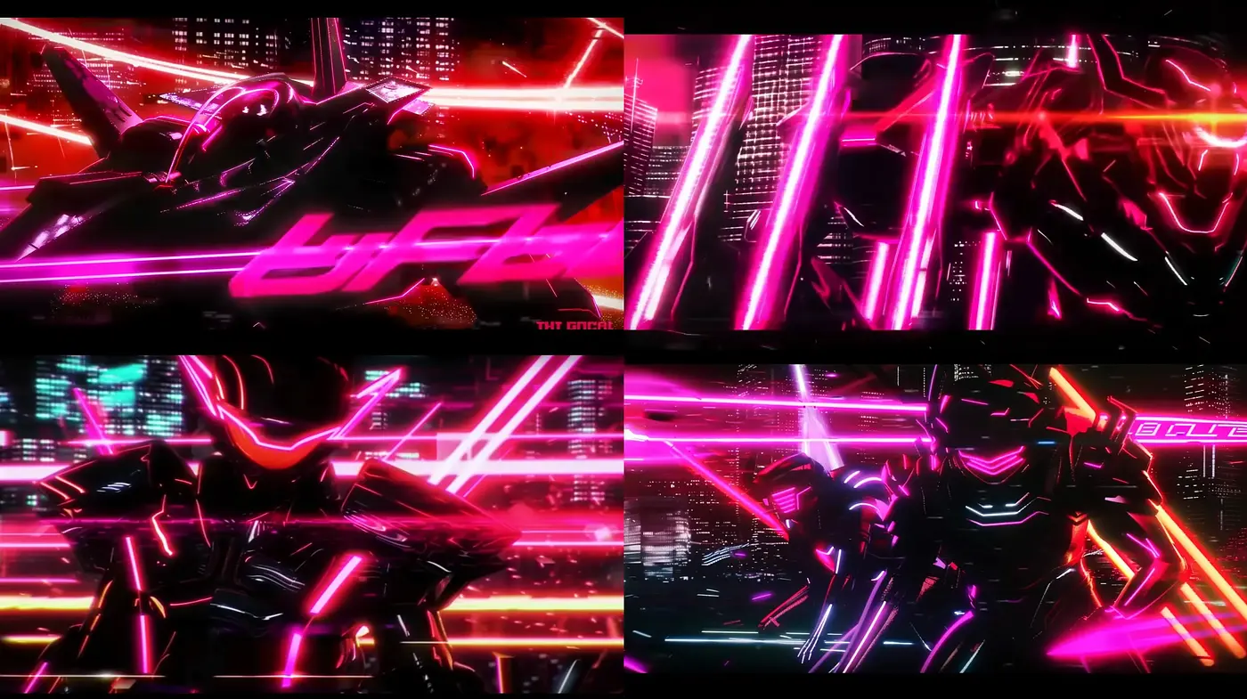 Neon Cyberpunk Visions: A Fusion of Vibrant Futurism and Edgy Mechanisms - Midjourney sref style
