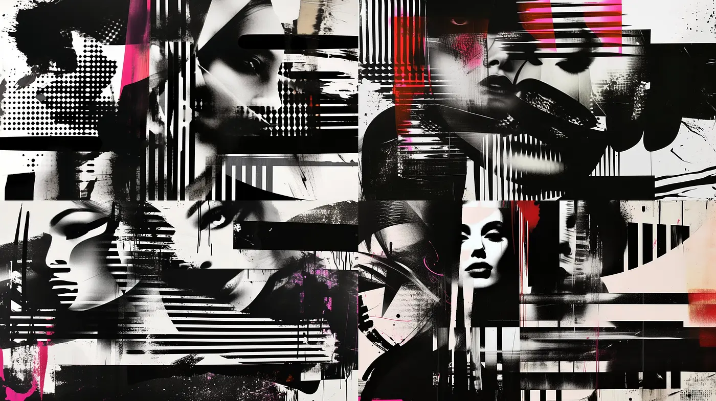 Monochromatic Synthesis with Abstract Expressionist Flair - Midjourney sref style