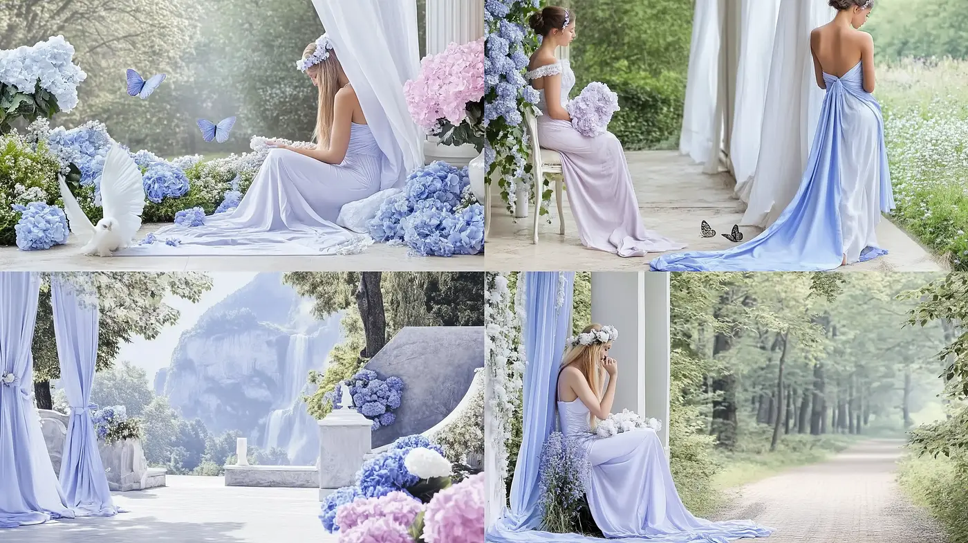 Ethereal Serenity: A Dreamlike Fusion of Soft Pastels and Nature's Harmony - Midjourney sref style