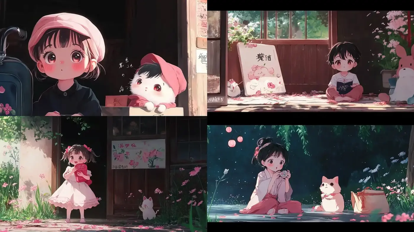 Serene Harmony: An Idyllic Anime-Inspired Composition - Midjourney sref style