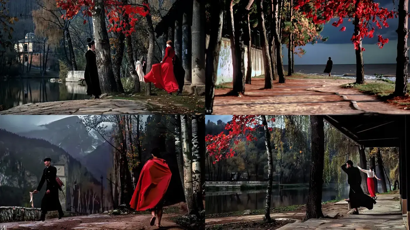 Cinematic Autumnal Aesthetics with Dramatic Contrasts - Midjourney sref style