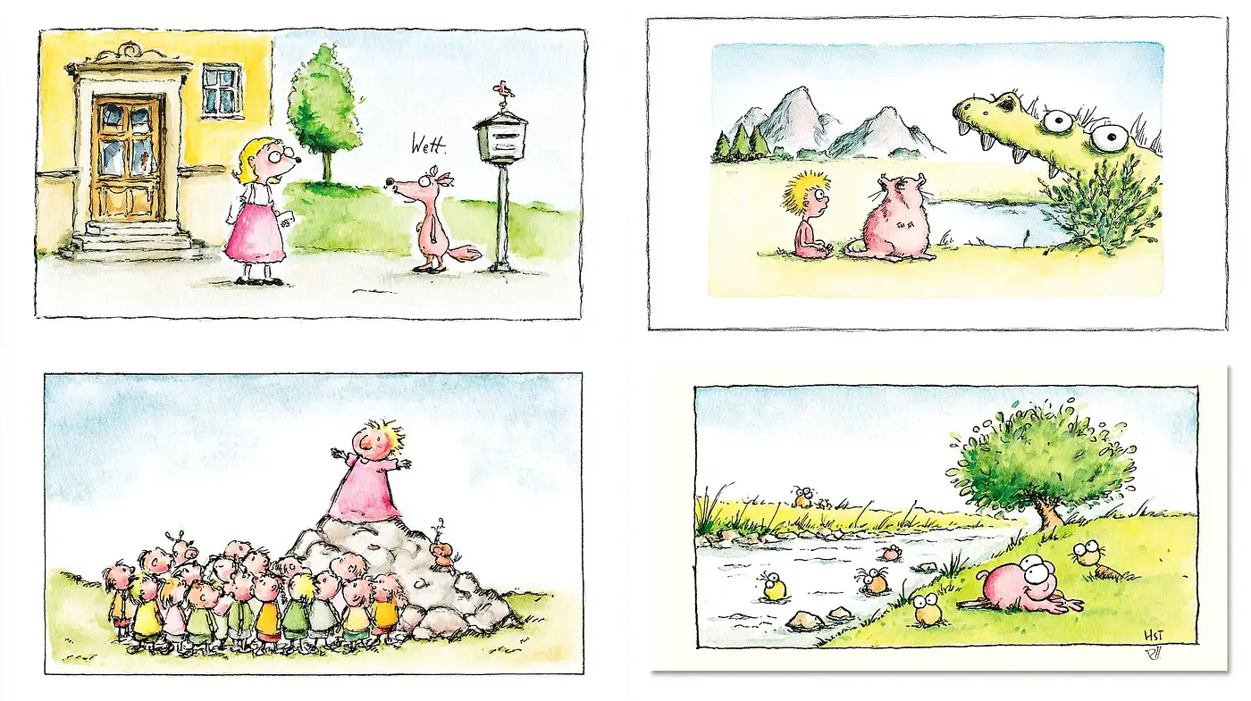 Whimsical Illustrations with a Lighthearted and Playful Touch - Midjourney sref style