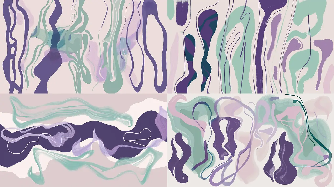 Ethereal Fluidity: A Harmonious Fusion of Abstract Forms and Pastel Hues - Midjourney sref style