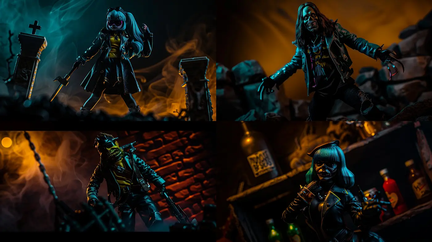 Stylized Nocturnal Hues with a Rich, Cinematic Essence - Midjourney sref style
