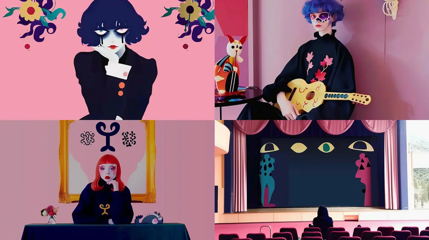 Contemporary Pop Art Fusion with Surrealist Undertones - Midjourney sref style