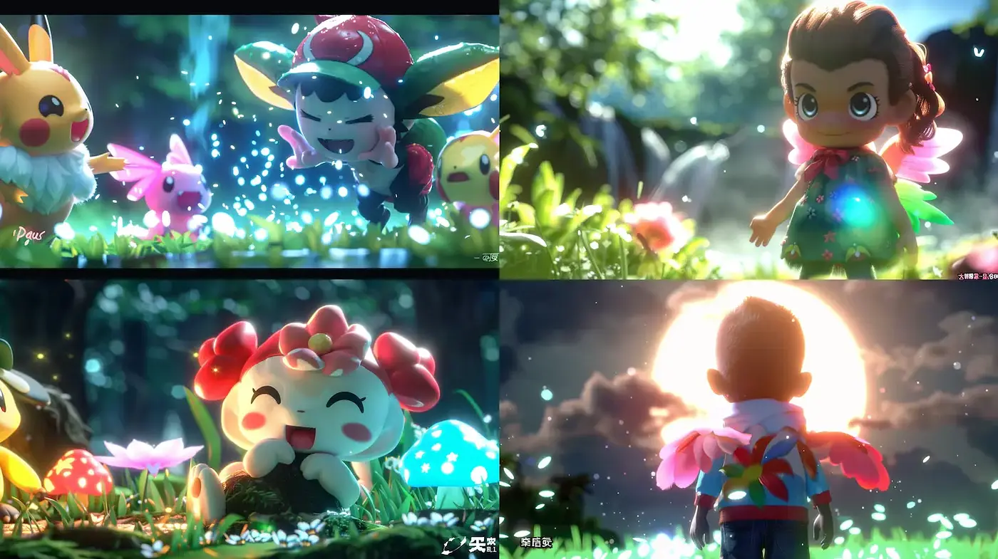 Lush, whimsical fantasy with glowing elements - Midjourney sref style