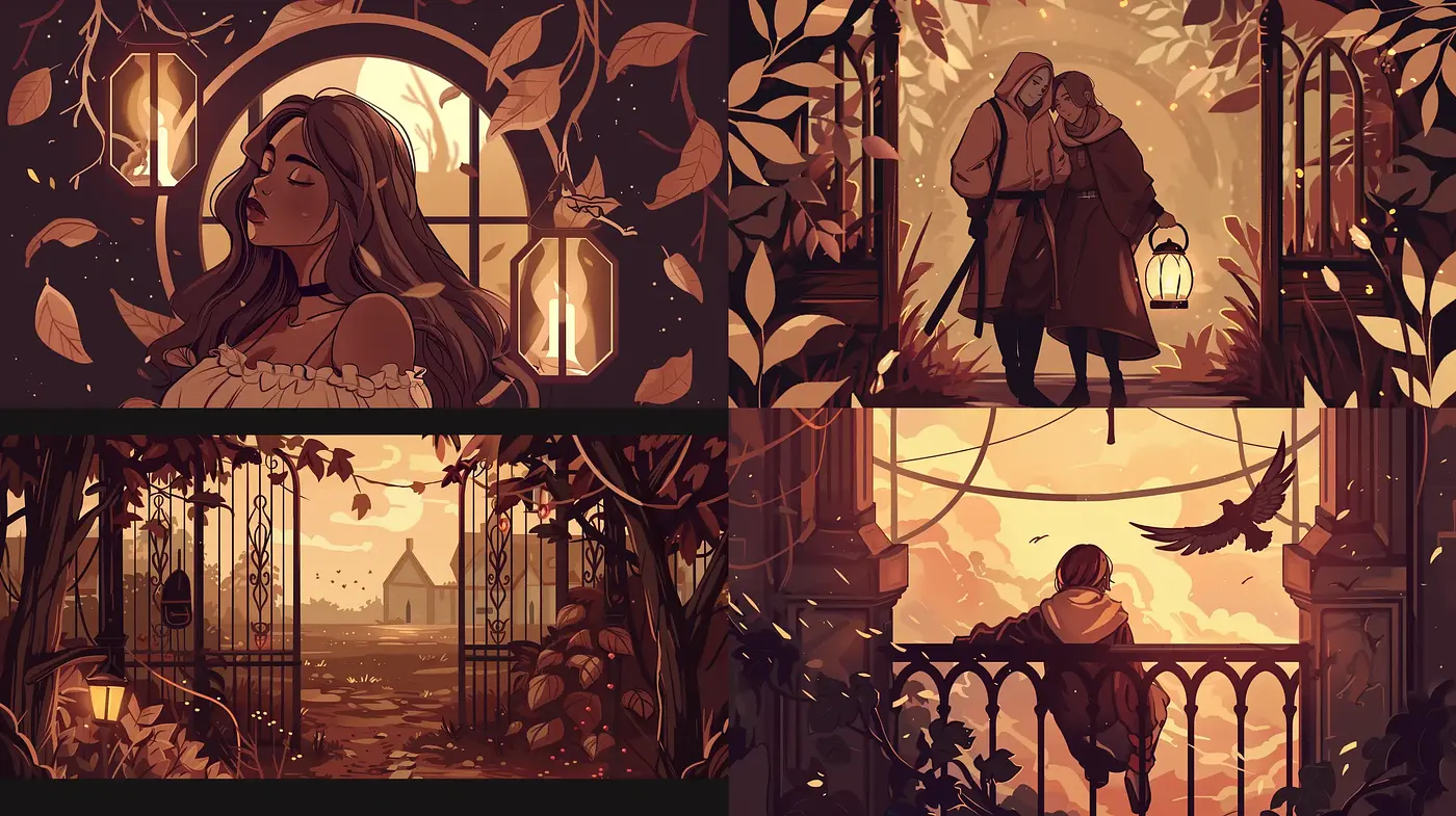 Twilight Serenity in Sepia Tones: A Nostalgic Homage to Peaceful Solitude - Midjourney sref style