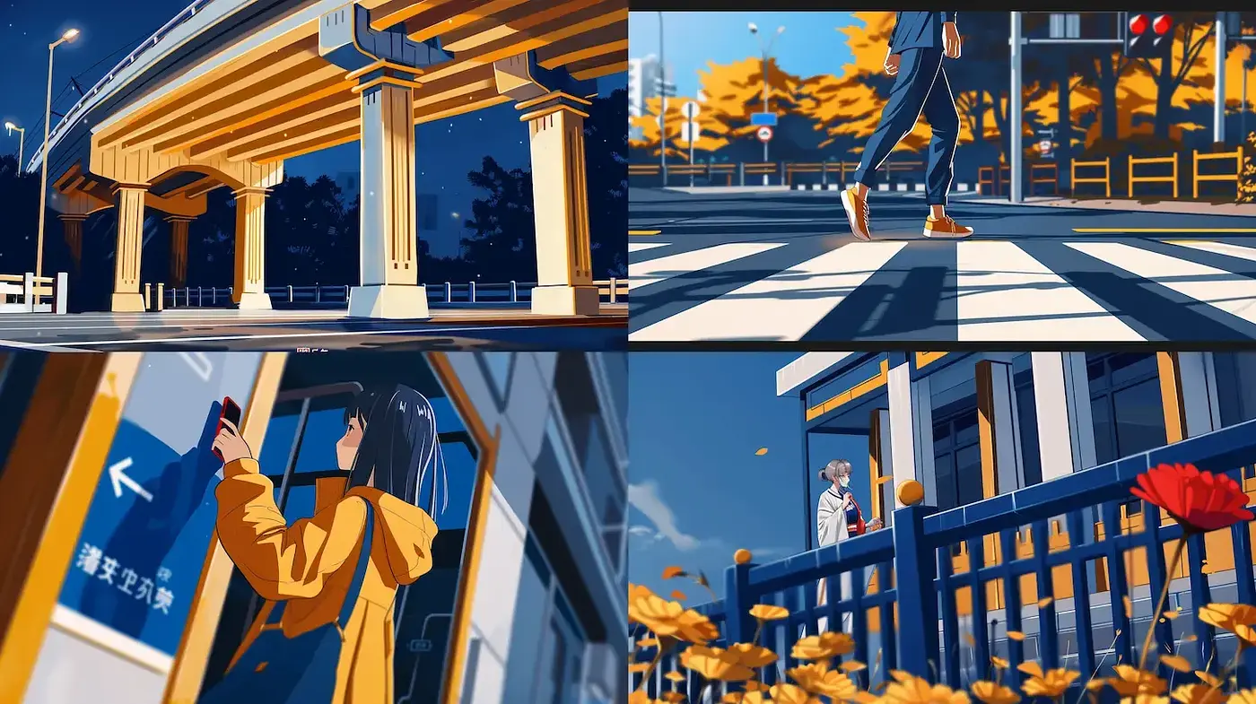 Vibrant Urban Landscapes with a Nostalgic Touch - Midjourney sref style