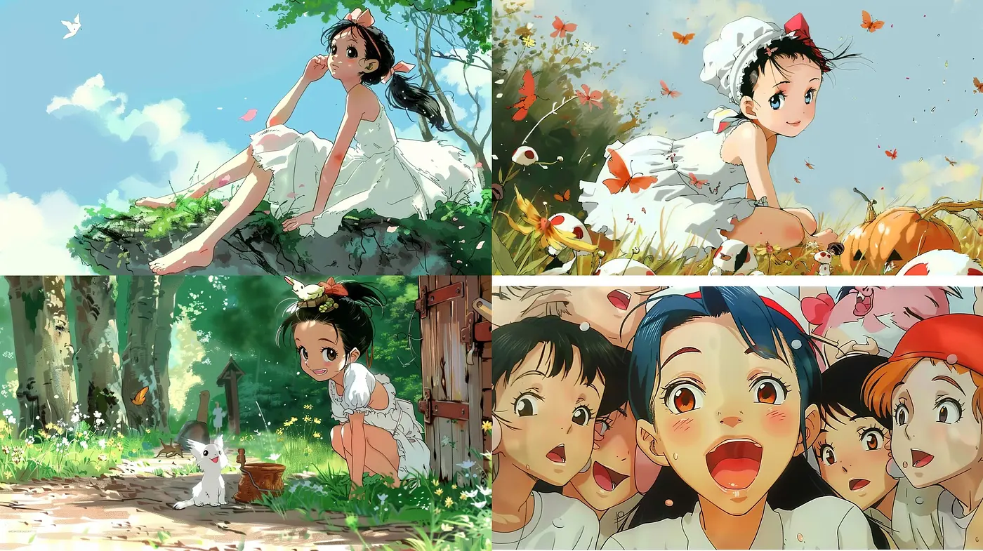 Serene Idyllic Scenes with Whimsical Anime Charm - Midjourney sref style