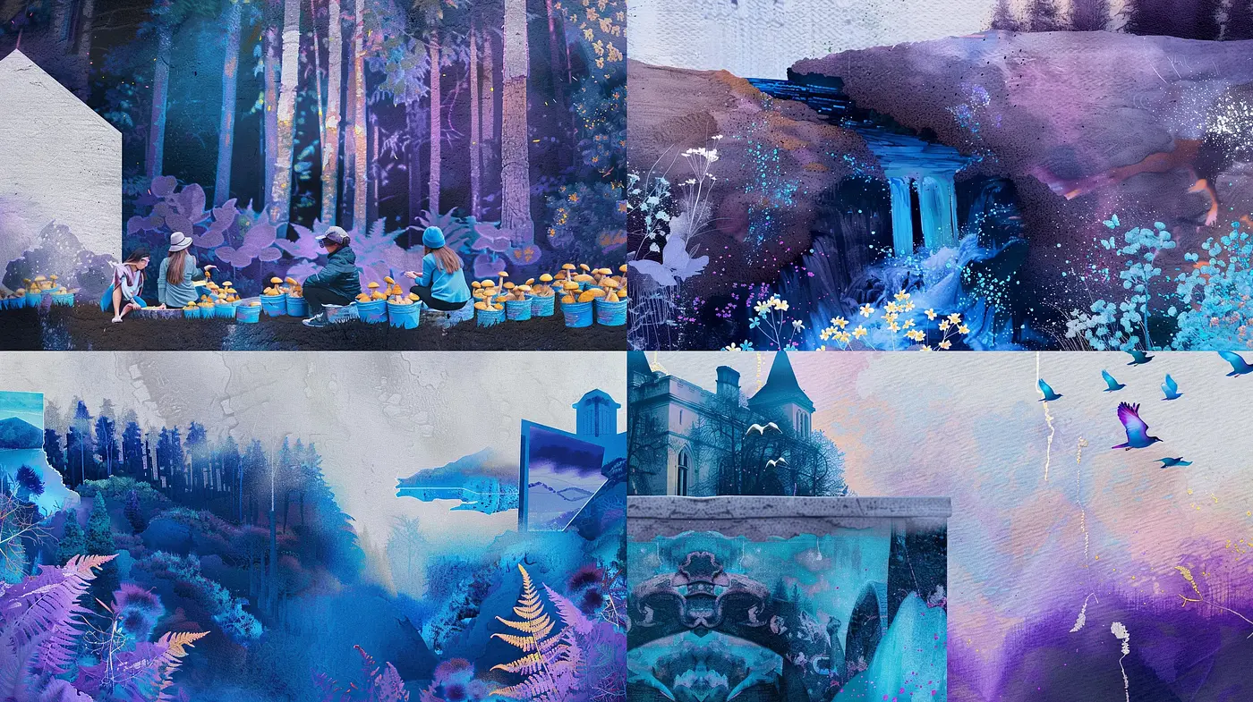 Ethereal Dreamscape Fusion with Dynamic Textures and Vivid Hues - Midjourney sref style