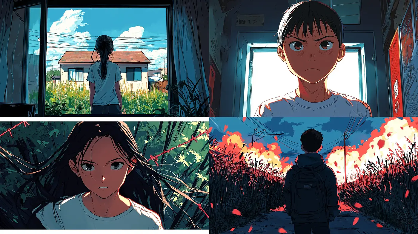 Vivid Storyboard Style with Anime Essence - Midjourney sref style