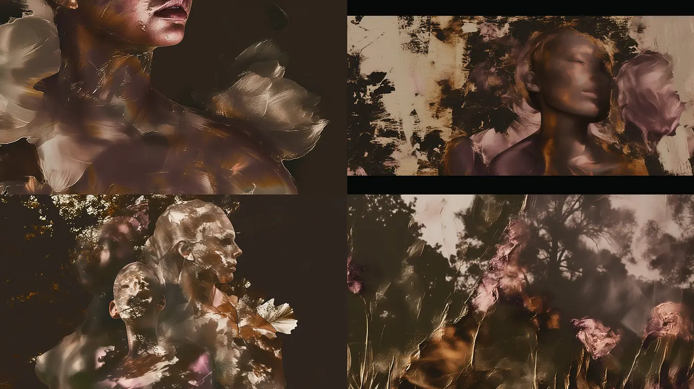 Ethereal Brushstrokes and Sepia Tones: A Harmonious Blend of Impressionism and Photorealism - Midjourney sref style