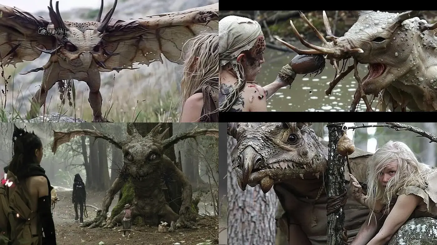 Surreal and Enigmatic Creatures in a Mystical Natural Setting - Midjourney sref style