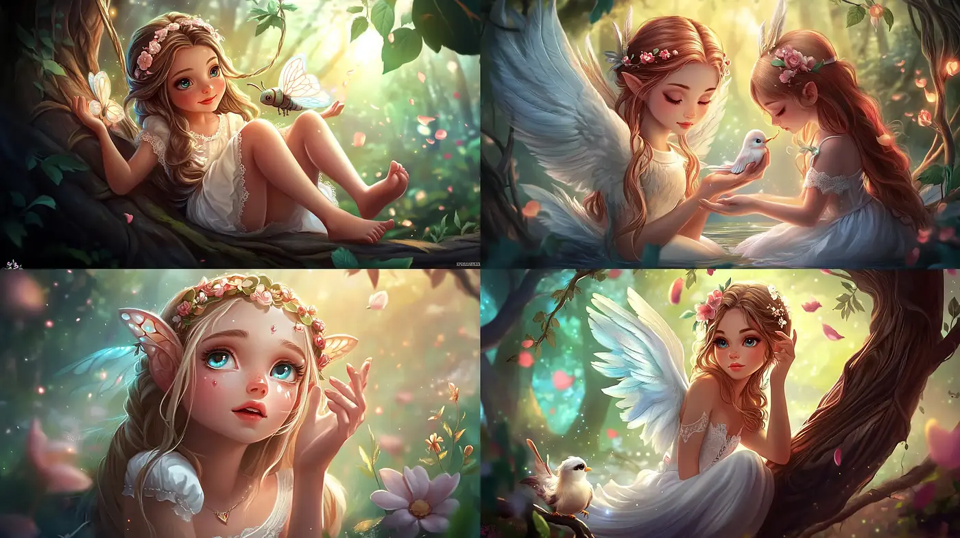Enchanted Whimsy: Ethereal Fantasy with Nature-Inspired Illumination - Midjourney sref style