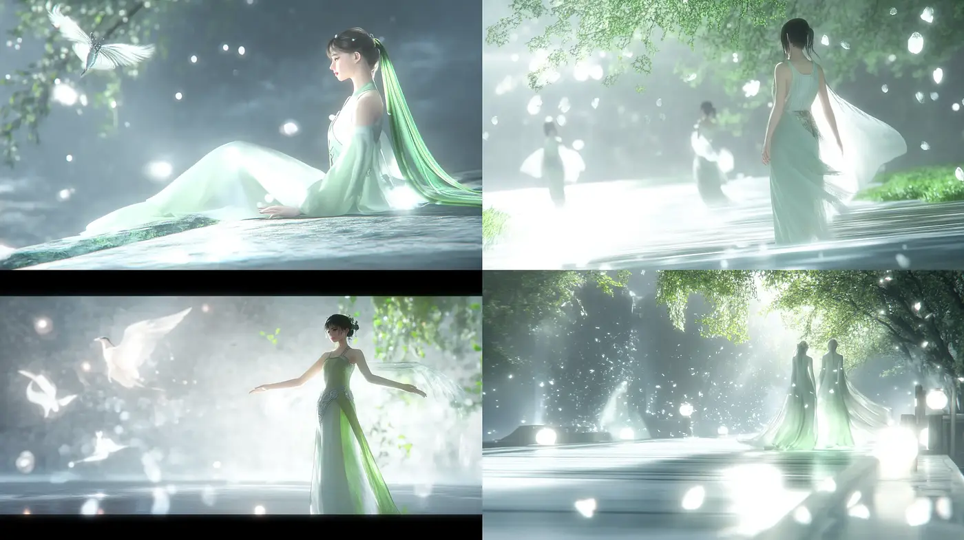 Ethereal Luminescence in a Dreamlike Natural Setting - Midjourney sref style