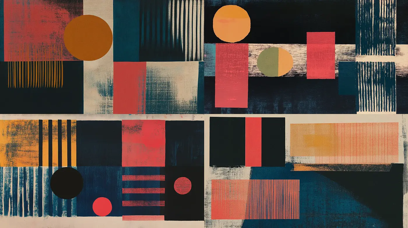 Contemplative Geometric Abstraction in Warm Tonal Harmony - Midjourney sref style