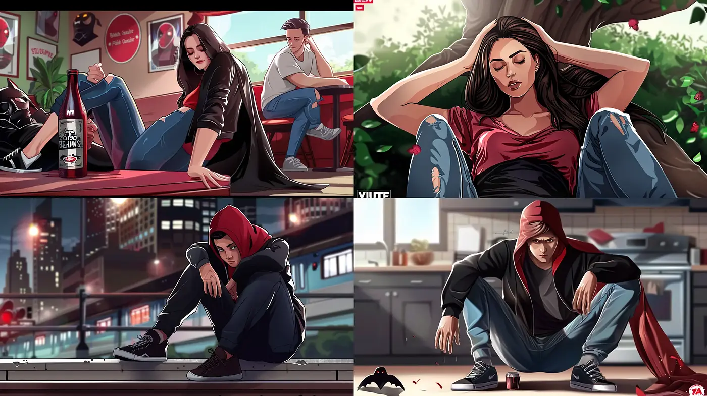 Contemporary Urban Elegance with a Hint of Anime Essence - Midjourney sref style